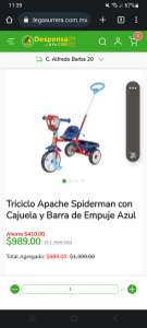 Bodega Aurrera: Triciclo Apache del hombre araña