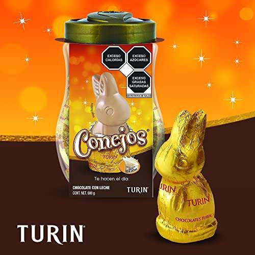 Amazon: 2 x 1¹½ Chocolates Conejos Turín Tubo con 30 piezas, 20g cada conejo. 600g