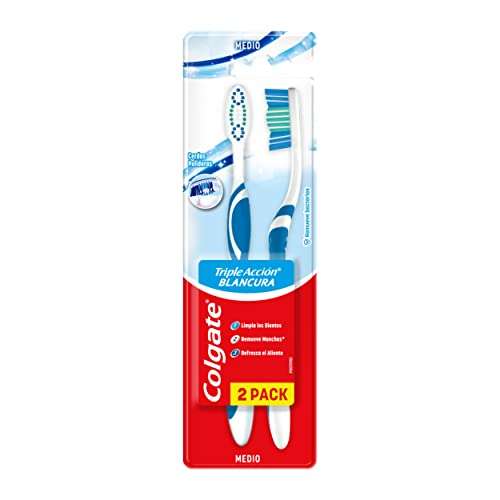 Amazon: 2 Pack Colgate Cepillo Dental Triple Acción Blancura, Medio