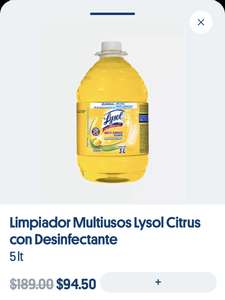 JOKR: Lysol Limpiador Desinfectante Multiusos, Aroma Citrus, 5L