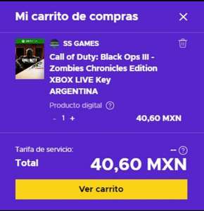 Eneba: Call of Duty: Black Ops III - Zombies Chronicles Edition XBOX ARG 40 pesitos (51 con impuestos)