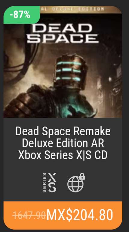 Kinguin: Dead Space Remake Deluxe Edition AR Xbox Series X|S CD Key