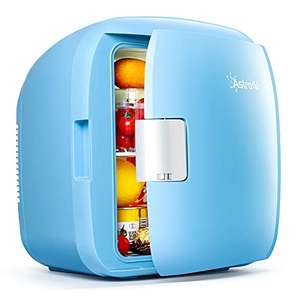 Amazon: AstroAI Mini Refrigerador Portátil para el Skincare 9 Litros, Mini Neveras AC/DC para Enfriar y Calentar (azul)