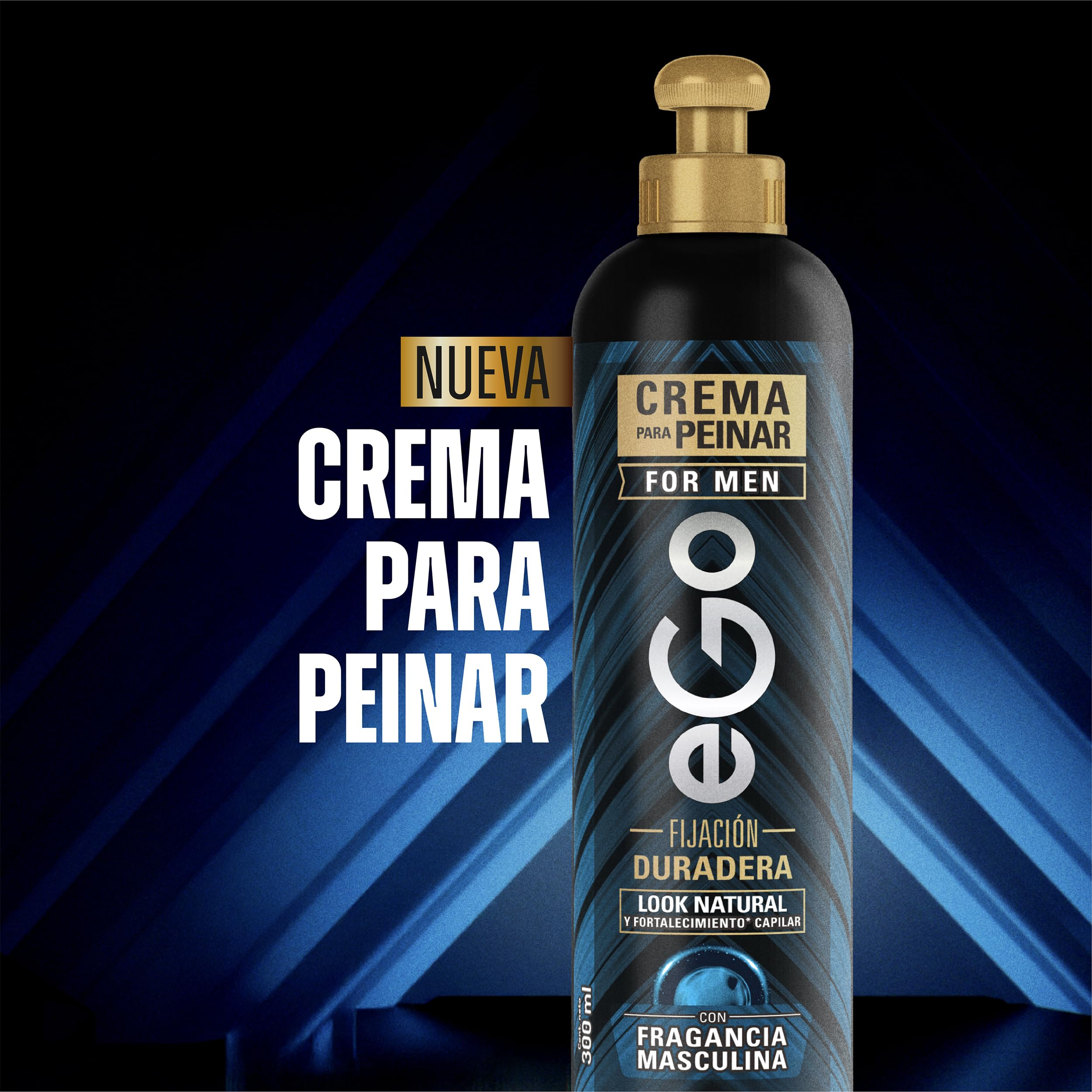 AMAZON: eGo Crema para Peinar Fijación Duradera con Fragancia Masculina. Ideal para Look Natural y Cabello Fuerte, 300 ml