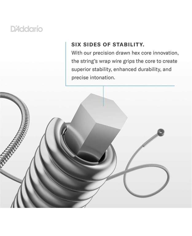 Amazon: Cuerdas D'Addario XL para bajo de 5 cuerdas - Calibre ligero