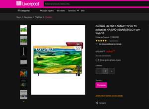 Liverppol: Pantalla LG QNED SMART TV de 55 pulgadas 4K/UHD 55QNED80SQA con WebOS