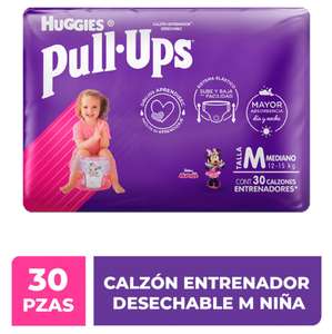 Amazon: Huggies Pull-Ups Calzoncitos Entrenadores, 30 Piezas Niña y Niño, Medianos $149 Grandes $159