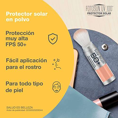 Amazon: Fotosun UV 100 Protector Solar Brush en Polvo para Cara con Brocha Bloqueador Facial 50+ FPS