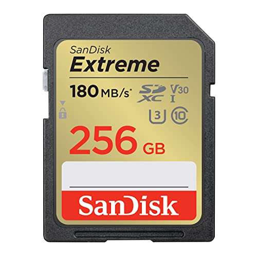 Amazon: SanDisk Extreme SDXC UHS-I - Tarjeta de Memoria de 256 GB