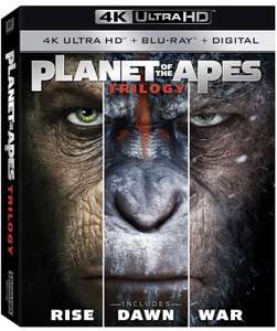 Amazon: El Planeta de los Simios Trilogía Blu Ray 4K + Blu-ray + Digital