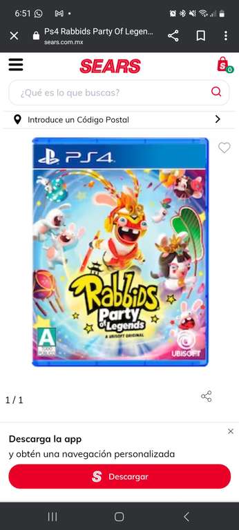 Sears: Ps4 Rabbids Party Of Legends