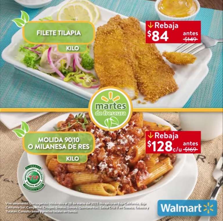 Walmart: Martes de Frescura 28 Marzo: Plátano $14.90 kg • Mango Ataulfo ó Paraíso $16.90 kg • Manzana Gala, Red ó Golden $34.90 kg