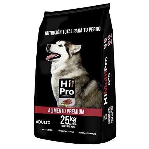 Amazon: : HI MULTI PRO Alimento Premium para Perro Adulto 25kg. con probióticos y Proteínas de Alto Valor biológico