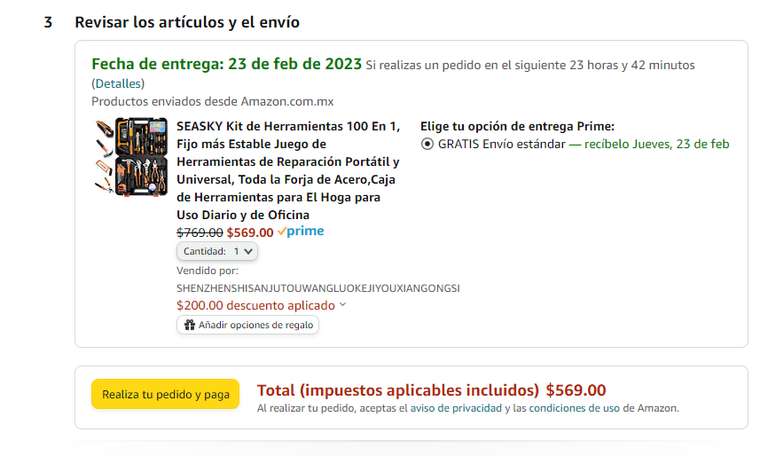 AMAZON - EASKY Kit de Herramientas 100 En 1, CON CUPON DE $200 PIEDROLARES