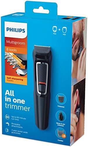 Amazon: Philips Rasuradora eléctrica de barba Todo en 1 Series 3000