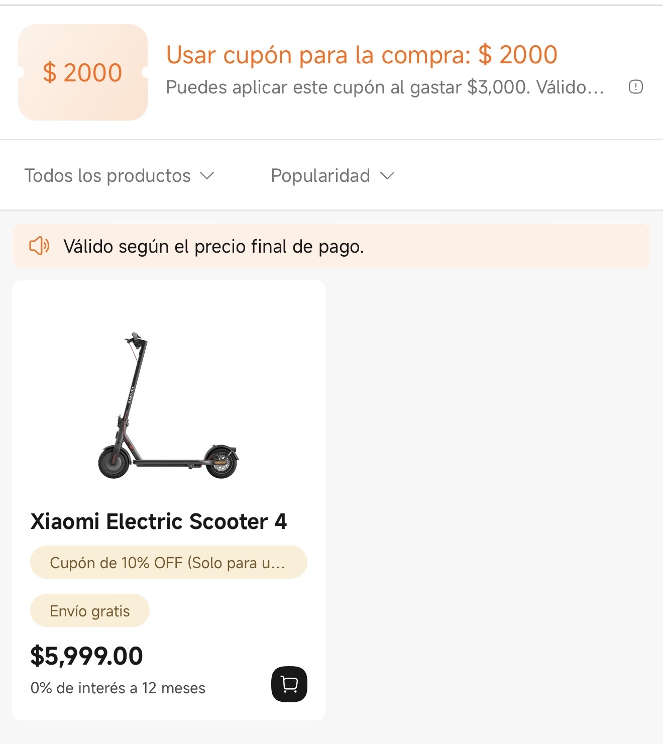 Xiaomi Shop: Xiaomi Electric Scooter 4 5999