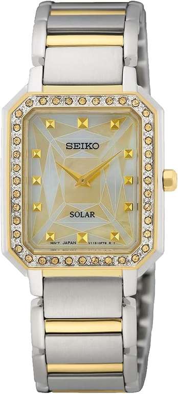 Amazon: Reloj Seiko Dama Solar SUP452P1 Acero con Cristales Swarovski