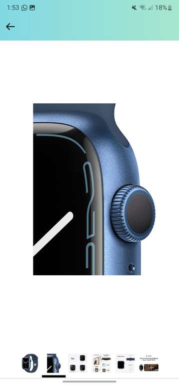Apple Watch Series 7 GPS 45mm Azul Abismo - Amazon Renewed Estados Unidos