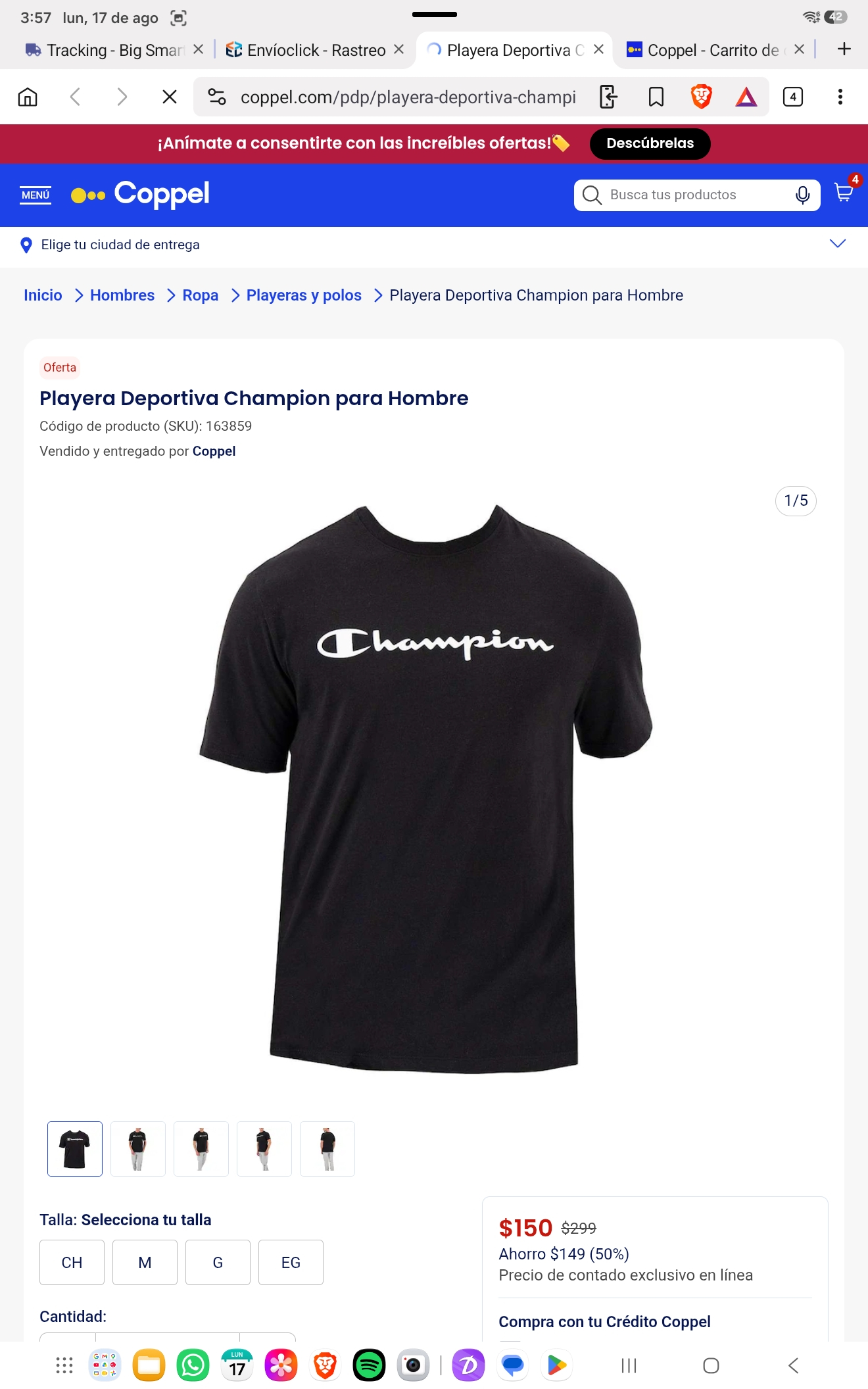 Recopilación de playeras en oferta Coppel