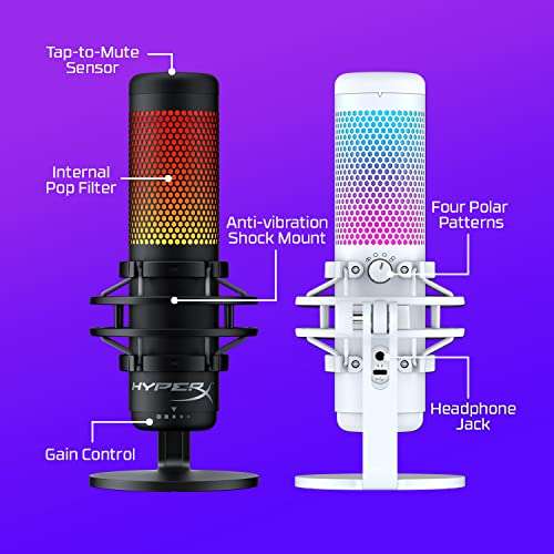 Amazon: HyperX QuadCast S - RGB USB Micrófono Condensador para PC, para que luzcas esa voz sensual