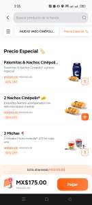 Didi Food: Cinépolis Combo palomitas+nachos, Helado 2x1 MTY y más