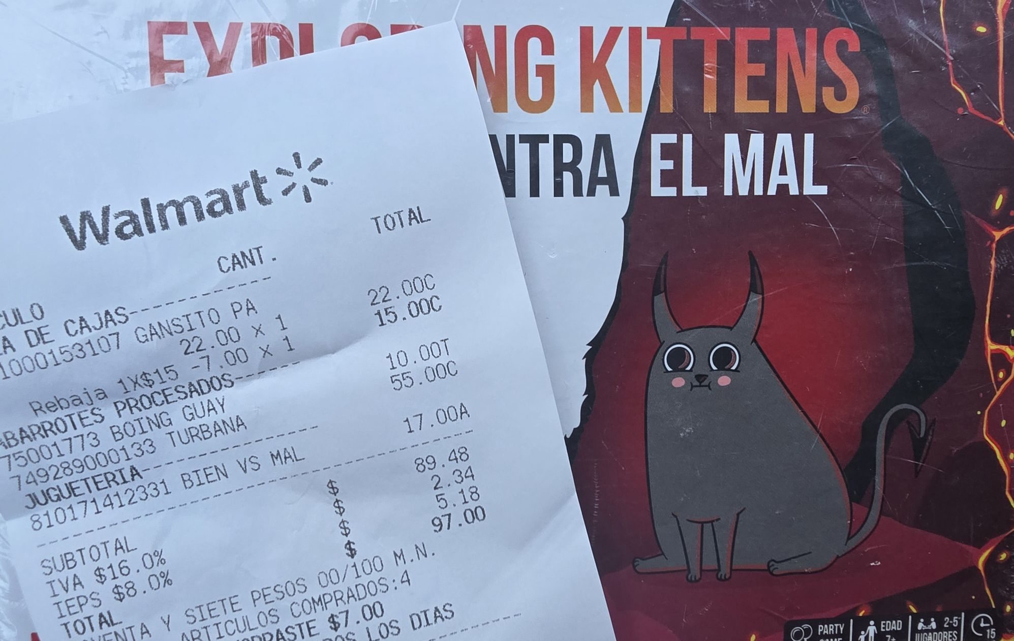 Walmart: Exploding Kittens El Bien Contra El Mal