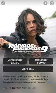 iTunes: Rápidos y Furiosos 8 y 9 en 4K HDR $39