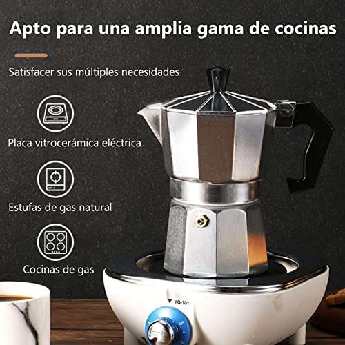 Amazon - Cafetera italiana 6 tazas o expreso