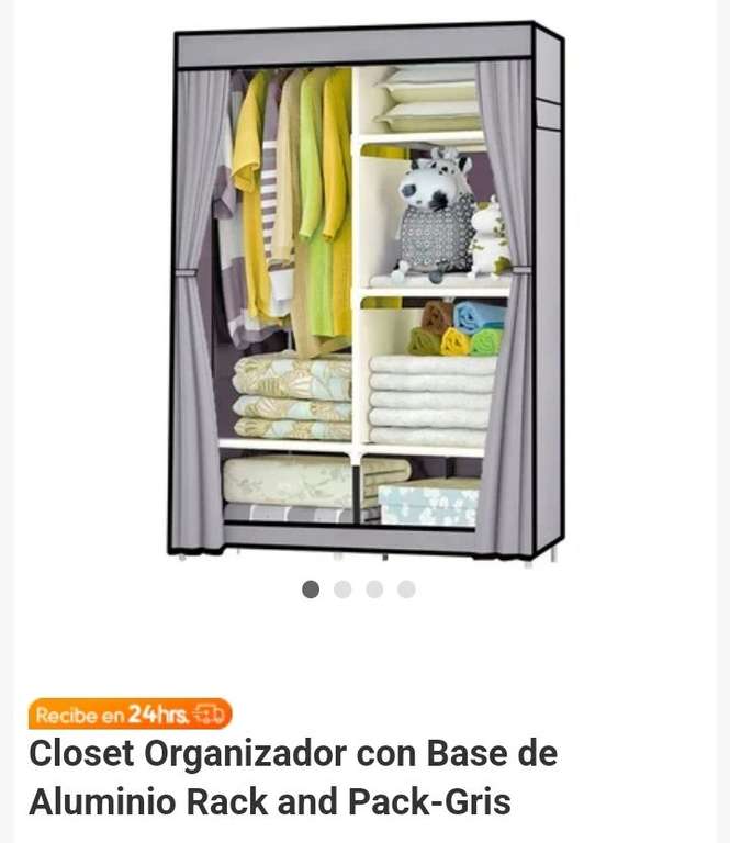 Linio: Closet Organizador con Base de Aluminio Rack and Pack-Gris
