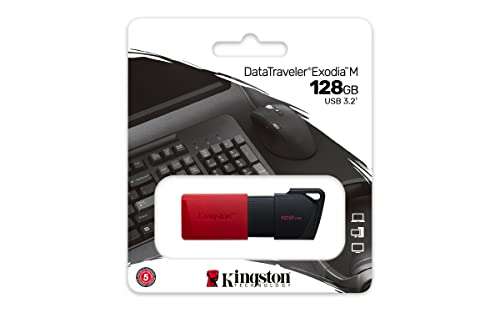 Amazon: Kingston USB Data Traveler Exodia M, Capacidad: 128GB, USB 3.2 Gen 1 (DTXM/128GB)