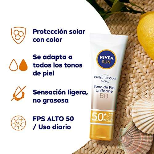 Amazon: Protector Solar Facial Nivea BB tono uniforme | envío gratis con Prime
