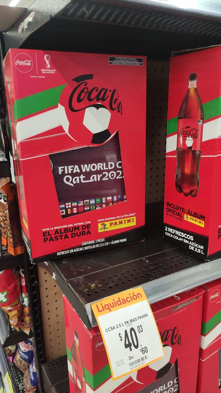 Walmart: Álbum del mundial Qatar pasta dura + 2 Coca-Cola sin azúcar 2.5 L