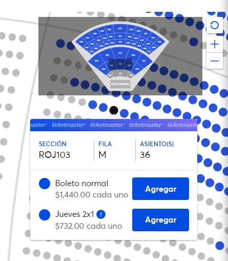 Ticketmaster, caligaris 2x1 Auditorio Telmex Zapopan - promodescuentos.com