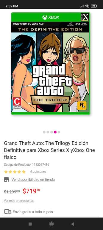 Liverpool: Grand Theft Auto: The Trilogy Edición Definitive xbox
