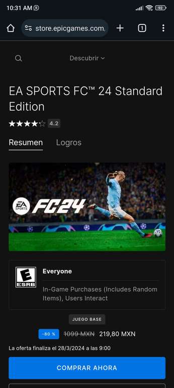 PC Epic Games EA SPORTS FC 24 Standard Edition