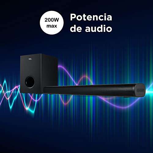 Amazon: TCL Barra de Sonido 2.1 ch y 200 W Potencia
