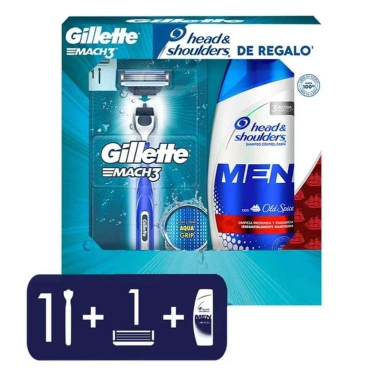 Bodega Aurrerá: Gillette Mach3 + Head & Shoulders 180 ml.