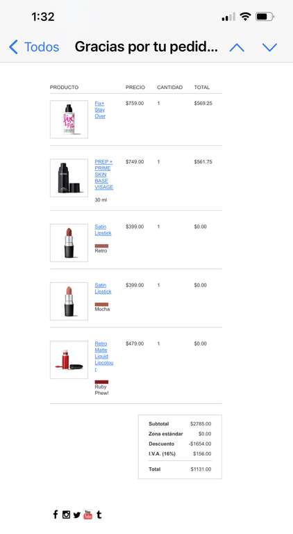 Hot Sale 2023 en Mac Cosmetics: 25% OFF en todo el sitio (40% en art selecc) + 2 lipsticks en compra mínima de $1300