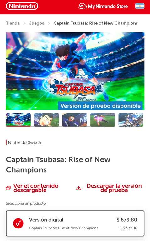 Nintendo eShop: Captain Tsubasa: Rise of New Champions Nintendo Switch - ARG