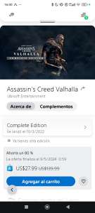 PlayStation store : Assassin's Creed Valhalla edición completa