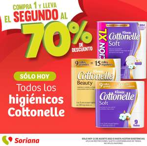 Soriana: Cottonelle, Pedigree, Depend, Diapro y Medicina Ética 2do al 70% de descuento