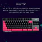 Amazon: Asus teclado mecánico para juegos ROG Strix Scope TKL Electro Punk RGB, envío gratis con prime