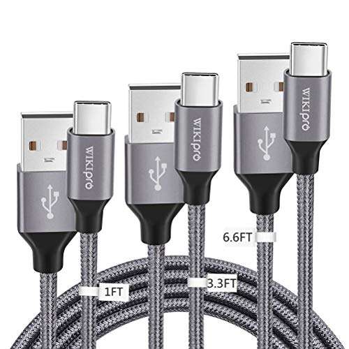 Amazon: Cable,USB Type C to USB A 2.0 Charger Cable 3 Pack(1+3.3+6.6FT)