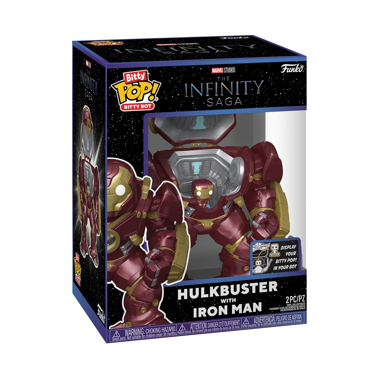 Amazon: Funko Bitty Bots: Marvel - Hulkbuster with Iron Man | Merchandising Oficial