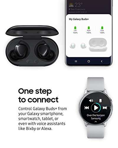 Amazon: SAMSUNG Galaxy Buds Plus, Auriculares inalámbricos Bluetooth 5.0 (Funda de Carga inalámbrica incluida), Color Negro