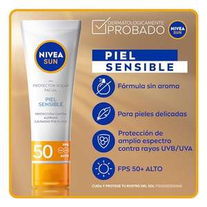 Amazon: NIVEA SUN Protector Solar Facial para Piel Sensible (50 ml)