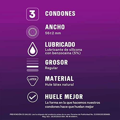 Amazon: Sico Clímax Mutuo condones de hule látex natural con efecto retardante cartera con 3 piezas