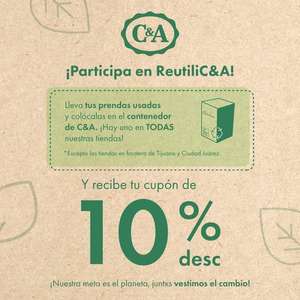 C&A 10% de descuento al canjear ropa para reciclar
