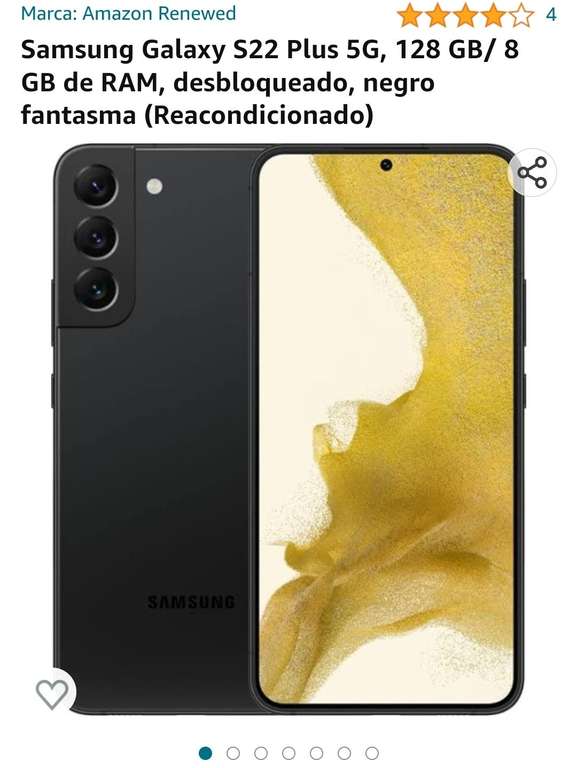Amazon: Samsung galaxy S22 plus (RENOVADO)