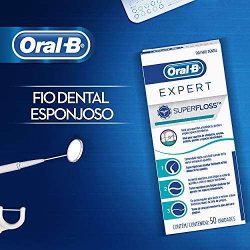 Amazon Oral-B Hilo Dental Super Floss, Color Azul, 50 Piezas | Planea y Ahorra, envío gratis con Prime